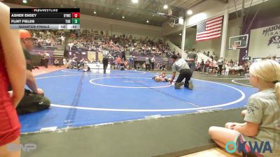 40 lbs Quarterfinal - Asher Ensey, Kiefer Youth Wrestling Club vs Flint Fields, Tiger Trained Wrestling