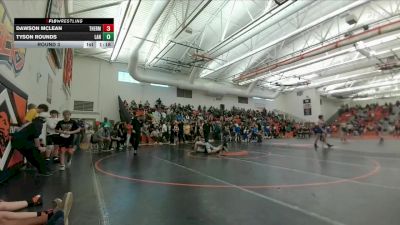 113-116 lbs Round 3 - Tyson Rounds, Lander Middle School vs Dawson McLean, Thermopolis Middle School