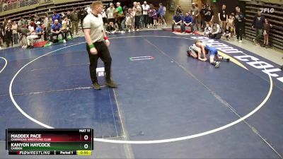 67 lbs Cons. Round 2 - Kanyon Haycock, CARBON vs Maddex Pace, Champions Wrestling Club