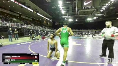 138 lbs Cons. Round 1 - Cesar Raya, St. Mary`s vs Derrek Warren, El Capitan