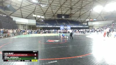 100 lbs Quarterfinal - Levi Burt, Enumclaw Yellow Jackets Wrestling Club vs Isaac Apodaca, Mat Demon Wrestling Club