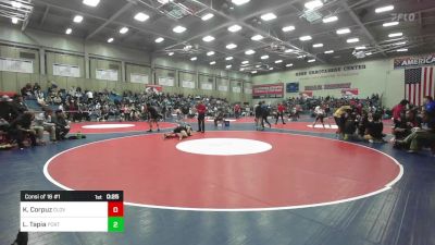 157 lbs Consi Of 16 #1 - Kamakana Corpuz, Clovis West vs Lorenzo Tapia, Porterville