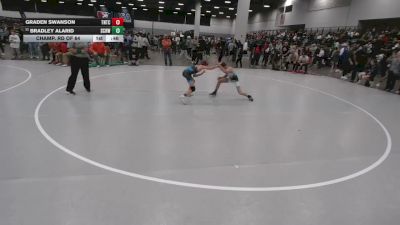 84 lbs Champ. Rd Of 64 - Bradley Alarid, Steel City Reloaded Wrestling Club vs Graden Swanson, Team Nazar Training Center