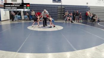 67 lbs Quarterfinal - Dominic Garcia, Fighting Squirrels Wrestling Club vs Zavior Zaine McKay, Fighting Squirrels Wrestling Club