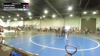 50 lbs Quarterfinal - Zachary Barry, Inland Elite WC vs Elaina Barrios, Shafter Youth Wrestling
