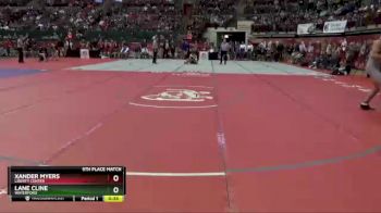D3-150 lbs 5th Place Match - Lane Cline, Waterford vs Xander Myers, Liberty Center