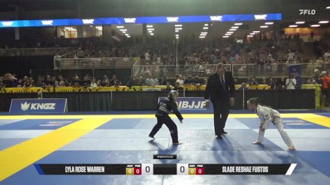 Slade ReShae Fustos vs Lyla Rose Warren 2025 Pan Kids Jiu-Jitsu IBJJF Championship