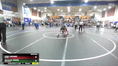 120 lbs Semifinal - Rocklin Zinkin, Buchanan vs Jose Limones, Gilroy