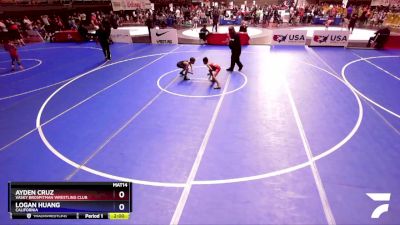 59 lbs Champ. Round 1 - Ayden Cruz, Vasky BrosPitman Wrestling Club vs Logan Huang, California