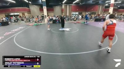 138 lbs Champ. Round 1 - Roberto Lopez, Lake Highlands High School Wrestling vs Wesley Patterson, ONE Wrestling Academy