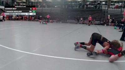 63-67 lbs Champ. Round 1 - Hudson Newland, Farmington Mat Rats vs Connor Self, Team Intensity