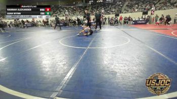 110 lbs Consi Of 4 - Hannah Alexander, Warhorse Wrestling Club vs Leah Wynn, El Reno Wrestling Club