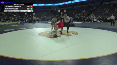144 lbs Consi Of 32 #2 - Zachariah Zwinger, Durham (NS) vs Isaiah Gonzales, South (CS)