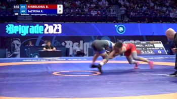 59 kg Qualif. - Bolortuya Khurelkhuu, Mongolia vs Krystsina Sazykina, Individual Neutral Athletes