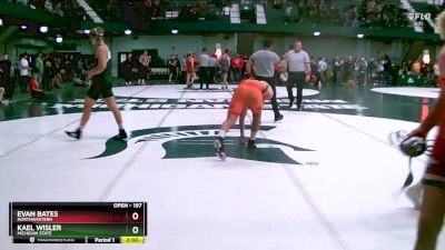 197 lbs Semifinal - Evan Bates, Northwestern vs Kael Wisler, Michigan State