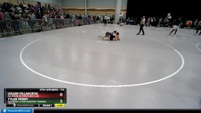 113 lbs Champ. Round 1 - Julian Villanueva, All American Wrestling Club vs Tyler Perry, Southern Illinois Regional Training Center