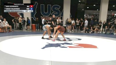 71 kg Cons. Sub-quarters - Nick Schwartz, New Jersey vs Diego Valdiviezo, Poway High School Wrestling