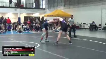 184 lbs Cons. Round 1 - Owen McDaniel, Albion College vs Andrew Williamson, Trine University
