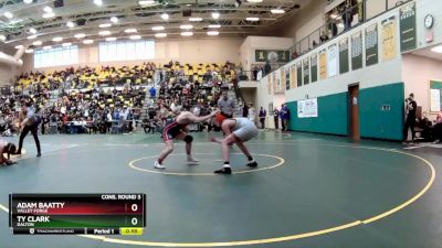 132 lbs Cons. Round 3 - Adam Baatty, VALLEY FORGE vs Ty Clark, DALTON