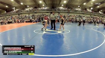 90 lbs Cons. Round 2 - Cruz Schoenberger, Phenom Wrestling-AAA vs Lennon Fitzpatrick, Platte County Wrestling Club-AAA