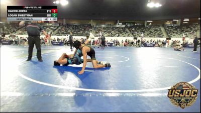 140 lbs Semifinal - Kaicen Akpan, WTC vs Logan Sweetman, Bristow Youth Wrestling
