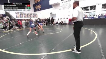 125 lbs Cons. Round 2 - Saige Maddox, Tesoro vs Sapphire Shafer, Colony