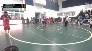 150 lbs Champ. Round 2 - Corey Zamora, Alta Loma vs Caden Camacho, Woodbridge