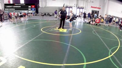 130 lbs Champ. Round 1 - Liberty Johnson, Donahue Wrestling Academy vs Izzie Evitch, Ringers Wrestling Club