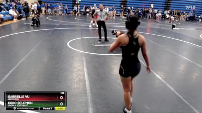 125 lbs Round 3 - Gabrielle Vu, Lexington vs Koko Solomon, Lincoln Southeast