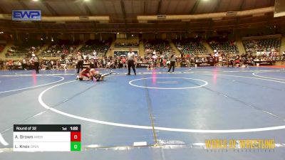 100 lbs Round Of 32 - Alyis Brown, American Dream Wrestling Club vs Laydon Knox, Open Mats