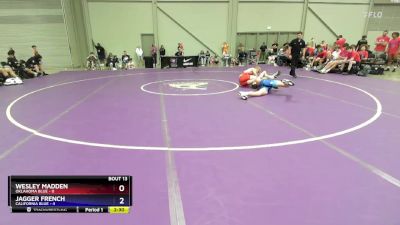 150 lbs Placement Matches (8 Team) - Wesley Madden, Oklahoma Blue vs Jagger French, California Blue