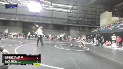 85 lbs 3rd Place Match - Enrique Tellez Jr, Maize Wrestling Club vs Isaac Costa, Wamego Wrestling Club