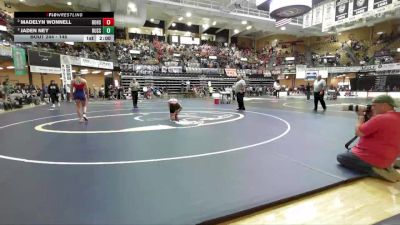 145 lbs Semifinal - Jaden Ney, Russell HS vs Madelyn Wonnell, Rossville Hs