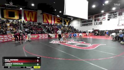 126 lbs Cons. Round 4 - Carson Gonzalez, Chaparral vs Paul Romero, Western