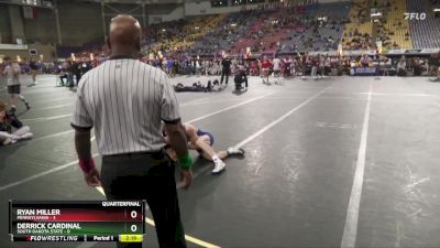 133 lbs Quarters & 1st Wb (16 Team) - Ryan Miller, Pennsylvania vs Derrick Cardinal, South Dakota State