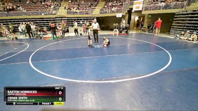 56 lbs Quarterfinal - Ceder Smith, Stallions Wrestling Club vs Easton Horrocks, Uintah Wrestling