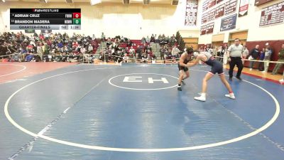 132 lbs Quarterfinal - Adrian Cruz, Foran vs Brandon Madera, Notre Dame-West Haven