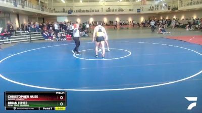 174 lbs Prelim - Brian Himes, Penn State Behrend vs Christopher Nuss, Wilkes University