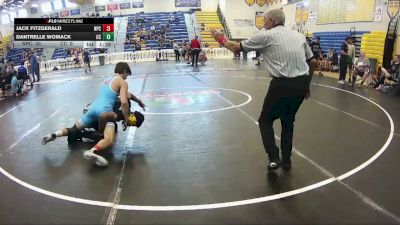 138 lbs Round 3 (8 Team) - DANTRELLE WOMACK, Cypress Creek vs Jack Fitzgerald, Naperville Central