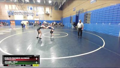 115lbs Cons. Round 6 - Evelyn Pacheco Alvarado, Hermiston (Girls) vs Izzabel Cruz, Tonasket (Girls)