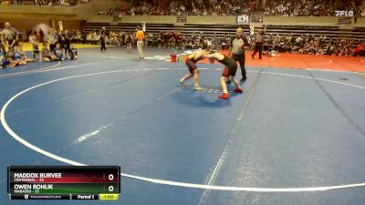 130 lbs Semis (4 Team) - Maddox Burvee, Centennial vs Owen Rohlik, Wabasso