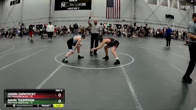 100 lbs Round 2 (4 Team) - Jaxon Zapatocky, Mat Assassins Black vs GAVIN THOMPSON, High Pace Wrestling