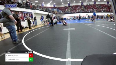 70 lbs Consi Of 8 #2 - Hunter Estraca, Mustang Bronco Wrestling Club vs Derrick Garrison, Newcastle Youth Wrestling