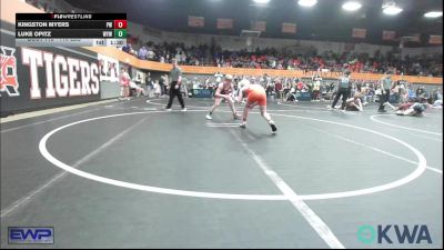 110 lbs Quarterfinal - Kingston Myers, Powerhouse Wrestling vs Luke Opitz, Weatherford Youth Wrestling