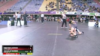 125 lbs Quarters & 1st Wb (16 Team) - Treyton Ackman, Upper Iowa vs Nicholas Barber, Ashland