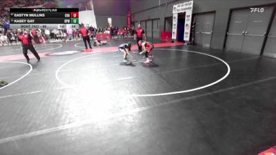 90 lbs Champ. Round 2 - Kasey Gay, Bay Port Wrestling vs Eastyn Mullins, Crandon