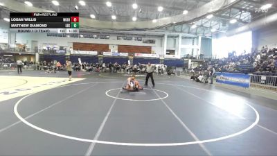 145 lbs Round 1 (3 Team) - Matthew Diamond, Long Beach Sr vs Logan Willis, West Genesee Sr HS