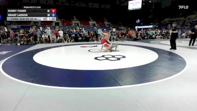 165 lbs Cons. Sub-rd Of 64 - Sunny Fager, UT vs Grant Larson, SD