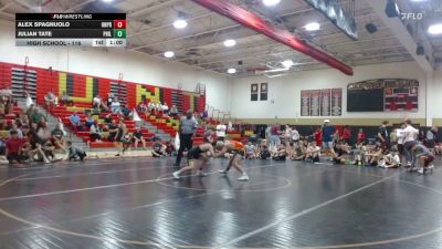 High School - 116 lbs Quarterfinals (8 Team) - Alex Spagnuolo, Hanover Park vs Julian Tate, Phillipsburg