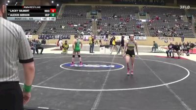 120 lbs Quarterfinal - Alexis Gibson, Greenup County vs Lacey Gilbert, Woodford County